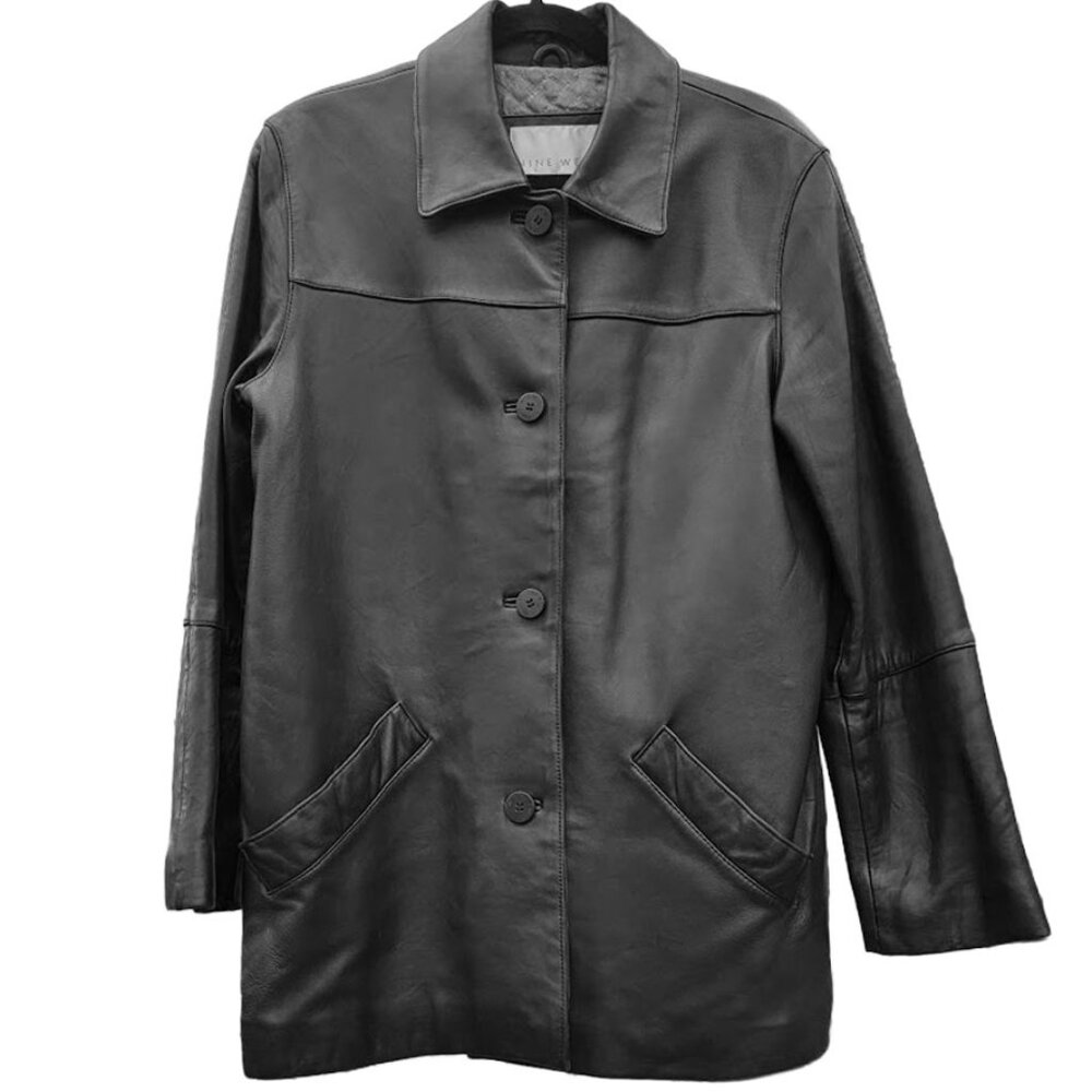 Nine West Black Leather Jacket